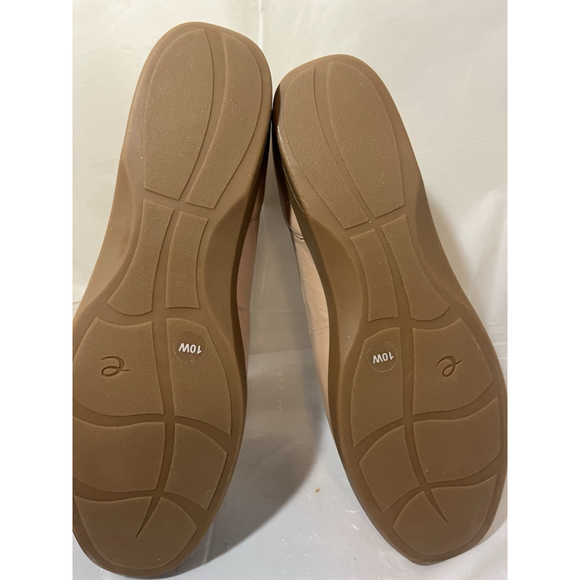 Easy Spirit Womens Devitt10 natural loafers leather Size 10W Flats New - Picture 2 of 12